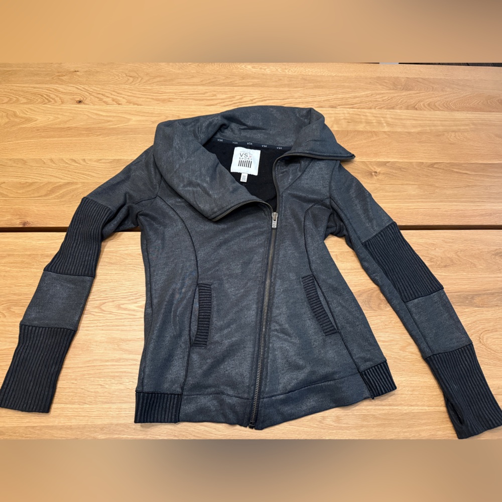 VSX Sport Asymmetrical Black Zip-Up Moto Jacket